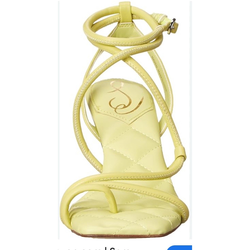 Sam Edelman MAVEN PADDED‎ STRAPPY HEEL In Kiwi Leather Size 8 Sandal - Picture 12 of 12